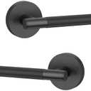 Asidrama 2 Pack Black Dummy Door Handles, Non-Turning Decorative Door Lever with Door Knobs for Closet, French Double Doors, Pantry & Interior Push/Pull Use 07