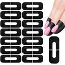 30pcs Nail Polish Protector Sticker, U-Shaped PET Nail Guards for Polish, Peel off Cuticle Protector for Nail Art Painting- Black