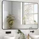Matte Black Bathroom Mirrors for Over Sink, Rectangle Framed Bathroom Vanity Mirror for Wall, 24x36 Inch