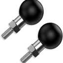 Mohists 1 inch Ball Mount Base Ball Adapter with Threaded Bolt 1/4 - 20 Compatible with RAM Mounts B Size Double Socket Arm Ball Mount Mirror(Black-2)