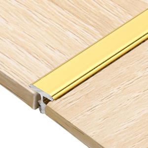 uxcell 3Pcs Aluminum T Molding Floor Transition Strip, 3 FT x 0.24 Inch Floor Divider Trims, Thresholds Strips for Doors and Joining Flooring Gap, Laminate, Wood, Tile, Vinyl, Gold