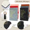 Paterr 12 Sets Thank You Appreciation Gifts Leather Notebooks Canvas Tote Bags Ballpoint Pens for Employee (Chic Colors)