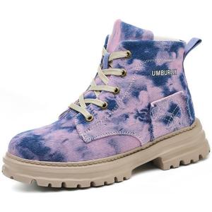 Women's Steel Toe Work Boots Comfortable Lightweight High-Top Safety Shoes with Non-Slip Shoes Puncture-Resistant Design & Durable Construction (9.5 Women/8 Men, Purple 487) Women's Steel Toe Work Boots Comfortable Lightweight High-Top Safety Shoes with Non-Slip Shoes Puncture-Resistant Design & Durable Construction (9.5 Women/8 Men, Purple 487)