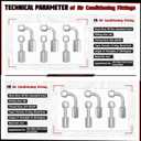 25PCS Air Conditioning Hose & Fitting Kit, Universal Air Conditioning Extended Length Hoses Includes 6.5ft #6#8#10 AC Hoses and #6#8#10 AC Fittings