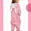 Kids Onesie Animal Costume Christmas Costumes Unisex One Piece Cosplay Suit for Boys and Girls (Pink)