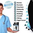 Physix Gear Compression Socks 20-30 mmHg - Men & Women - Running, Nurses, Shin Splints, Flight, Travel (Black)