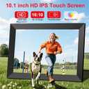 Digital Picture Frame, Frameo 10.1 Inch WiFi Electronic Photo Frame, 1280x800 HD IPS Touch Screen, Auto-Rotate, Wall Mountable, Easy Setup to Share Moments Instantly via Frameo App, Gifts for Mom (Black)