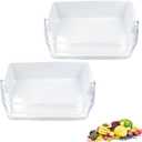 [UPGRADE] 2PCS DA97-06419C Refrigerator Door Shelf Basket Bin (Right Side) Compatible with RFG297HDBP, RFG298HDRS, RFG29PHDRS, Replaces DA63-04314, DA63-04316, AP4567198