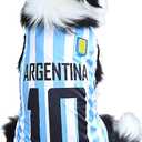 2026 World Cup Shirt for Dog, Soccer Jersey Pet Costume, Dog Jerseys for Small Medium Large Dogs, Football Shirt for Pets Blue Large