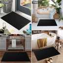 2 x PLEASOR Door Mat for Front Door Entrance, Dirt Trapper Washable Welcome Mat Outdoor Indoor, Non-Slip Waterproof Doormat for Outside/Inside Use, Low Profile Entryway Rug, 20"x32", Black (2'8" x 1'8" (Rectangular))