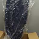 S.L. Fashions Women's Short Sequin Lace Beaded Capelet Overlay Dress (Blue) 18W