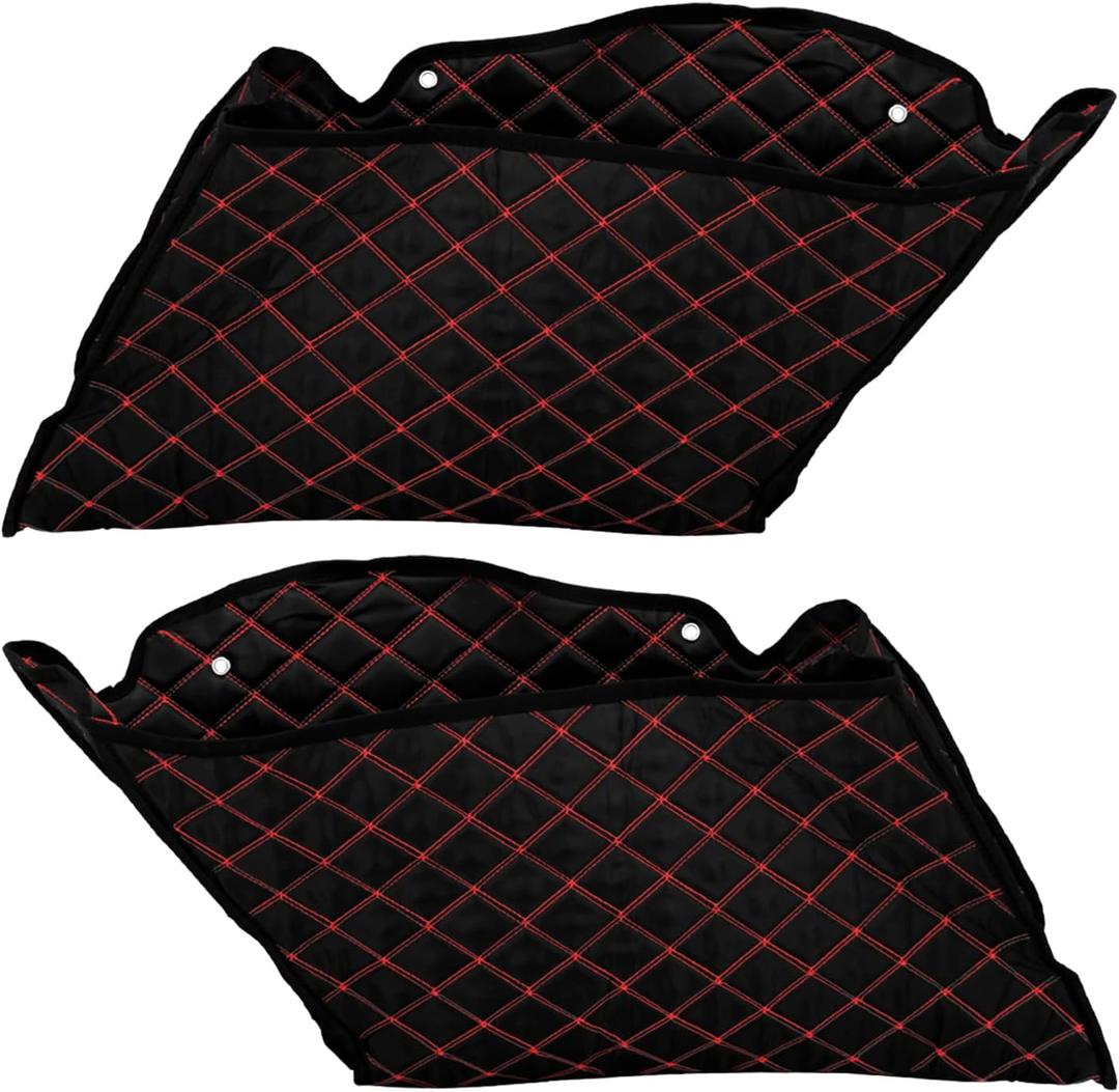 4'' Stretched Saddlebag Liners Inserts Red Thread Compatible with Harley Touring 2014-2023 1 Pair