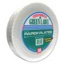 AJM Packaging Corporation : Paper Plates, Green Label, 9" Plate, 1200/CT, White 12/100 CT