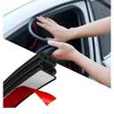 Car Door Seal Strip, 52.49ft Rubber Double Layer Self Adhesive Automotive Weather Stripping for Windows Hood Trunk, Soundproofing Vehicle Sealing Strip Accessories, Universal Fit