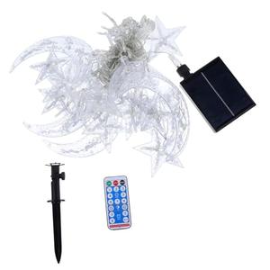SOESFOUFU Moon and Star String Lights Led Solar Curtain Lights Energy-Saving for Bedroom