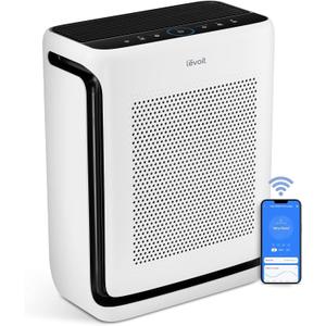 LEVOIT Air Purifiers for Home Large Room Up to 1875 Ft with Washable Pre-Filter, AHAM VERIFIDE, Air Quality Monitor, HEPA Sleep Mode for Allergies, Pet Hair in Bedroom, Vital 200S-P, White
