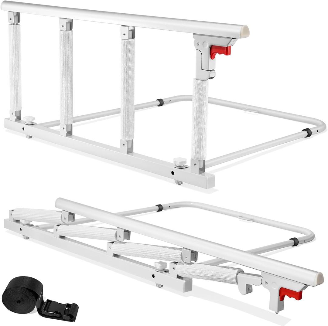 Bed Rails for Elderly Adults Safety - Folding Bedside Assist Rail Handle for Elderly Adults, Surgery for Patients Preventing Falling Out of Bed, Fit King, Queen, Full & Twin 36.6"15.8"