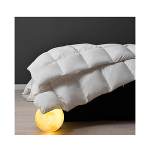 DWR Superior Luxury Feather Down Comforter Queen Size, Ultra-Soft Rose-Silk Cotton Blend Fabric, High FP All Season Medium Warmth Bed Duvet Insert(90"x90", White)
