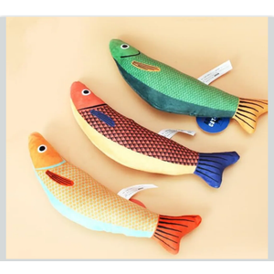 Cat Toys Saury Fish, 3 Pack, Catnip Crinkle Sound, Soft and Durable, Interactive Kitten Kicker for Indoor Kitty Exercise 9.4 Inches for All Breeds