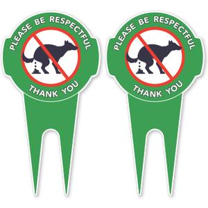 Mr. Pen- No Dog Poop Signs for Yard, 12" x 6.5", 2 Pack, Aluminum, Dog Poop Signs for Lawn with Stake, Weatherproof, Durable and Easy to Install
