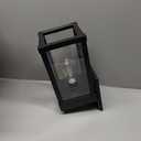 Solar Wall Lights Outdoor, Solar Wall Sconce with 3 Lighting Modes & Motion Sensor, Waterproof Porch Light with Clear Panel for Garage Porch Yard Front Door 5.8 x 5.8 x 13.58 in (Black-2 Pack)