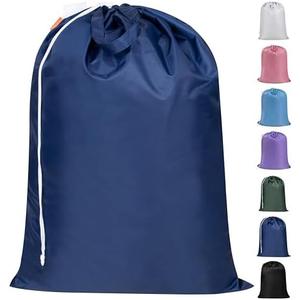 Polecasa Extra Heavy Duty Large Laundry Bag with Sturdy Handles and Drawstring Closure, 28 x 36 inches Durable Storage Bags for Basket, Hamper, College, Dorm, Travel, Navy