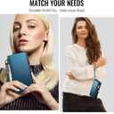 Defencase Compatible with iPhone 14 Pro Case Wallet with RFID Blocking Card Holder for Women Men, PU Leather Magnetic Snap Flip Zipper Strap Wallet Phone Case Fit for iPhone 14 Pro 6.1", Dark Blue