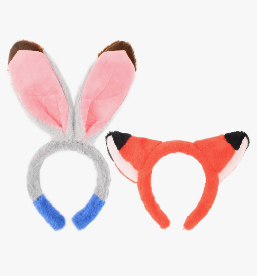 2 PCS Bunny and Fox Ears Headdband-Halloween Christmas Festival Theme Party Cosplay Costume Accessory for Kids and Adults