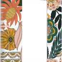 Mid Century Boho Floral Light Switch Cover 1 Gang Wall Plate Single Decorator Rocker Switch Plate Covers, Tropical Leaves Decorative Outlet Cover, 4.50 x 2.76 Inch