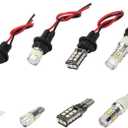 Senzeal 12pcs T10 W5W 194 LED Bulbs 921 Sockets Adapter Rubber + Copper Wire for LED Bulbs Replacement