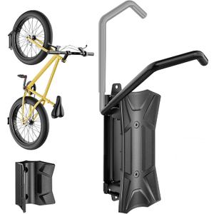 monTEK Bike Wall Mount for 4.5" Tire Width, Swivel Bike Wall Hanger Holds Up to 77lbs, Space-Saving Bike Rack Garage, Heavy Duty Bike Storage for Bedroom Home Office, 1 Pack