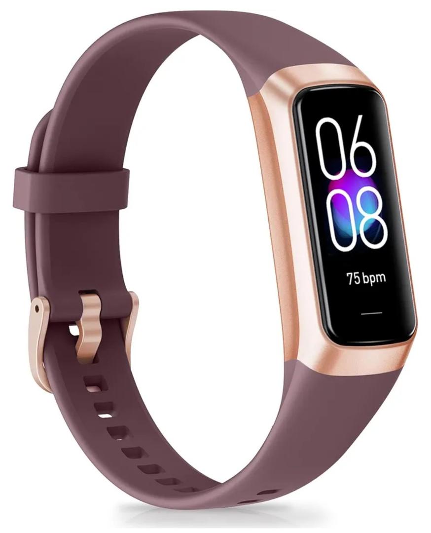 Fitness Tracker, Activity Trackers with 24/7 Heart Rate, Blood Oxygen Blood Pressure Sleep Monitor, Step Counter with 1.1" AMOLED Touch Color Screen, Calorie Pedometer Health Smart Watch for Women Men
