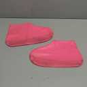 PATIKIL L Waterproof Silicone Shoe Covers, 1 Pair Reusable Non-Slip Overshoes Rain Shoes Cover Protectors Galoshes for Outdoor Rain Snow, Pink XL