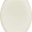 Gerber Elongated Toilet Seat with Cover, Soft Close, No Slam, Quick & Easy Install, Heavy-Duty Plastic, Adjustable Fit for Standard Elongated Toilets, Durable & Fade-Resistant, Biscuit G009921309