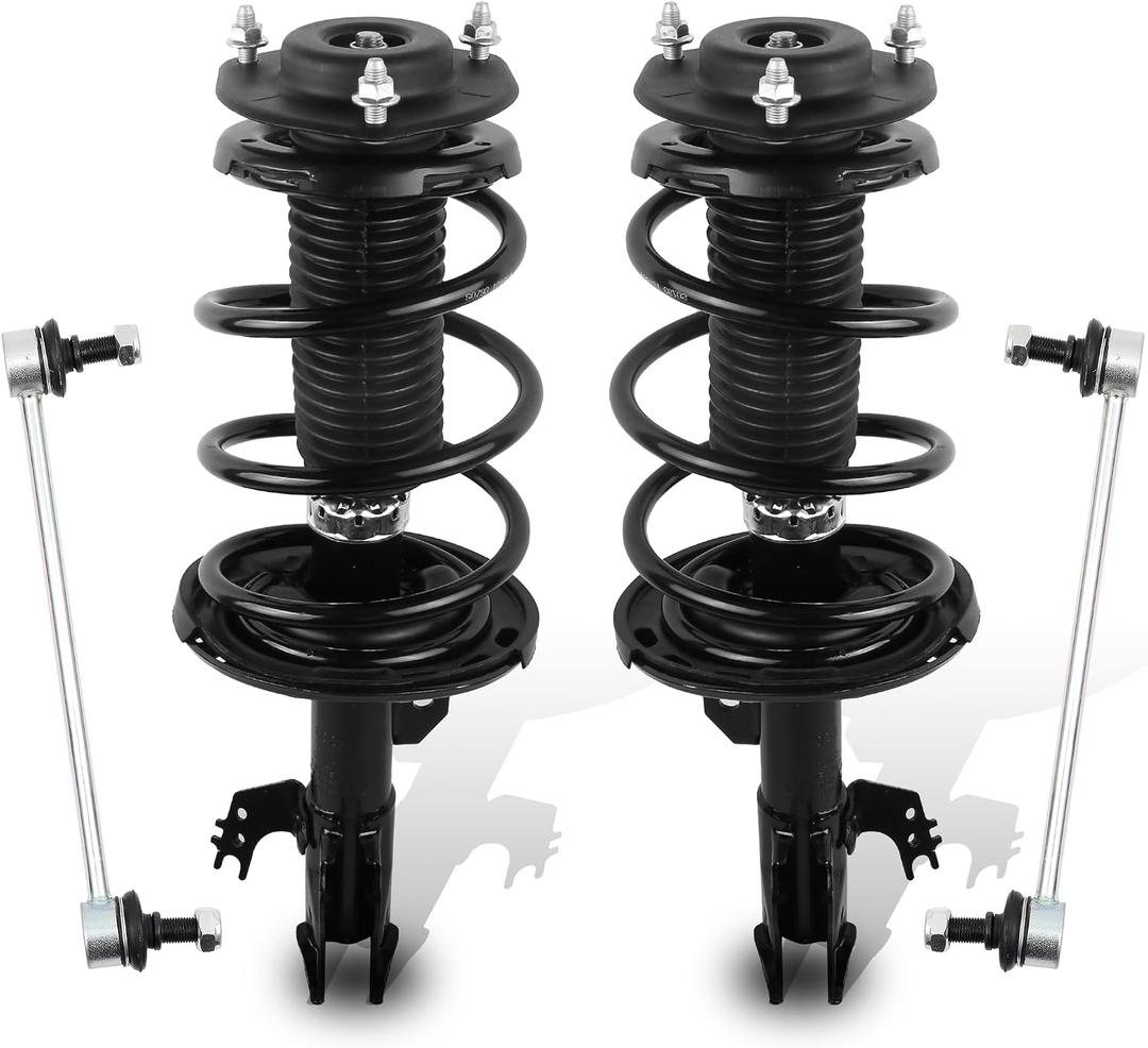 KUIPERAUTO Front Struts Kit Sway Bars Links Assembly Compatible for 2012-2017 Toyota Camry SE 2.5L L4 Struts w/Coil Spring 2 Sway Bars 1333375L 1333375R K750123