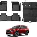 Floor Mats Set for Nissan Rogue 2026 2025 2024-2021 Accessories, Full Coverage All Weather Floor Mats Cargo Mat with Backrest Protectors & Door Sill Guards (Not for Sport)