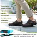 OrthoComfoot Mens Orthopedic Slippers Shoes with Arch Support: Plantar Fasciitis House Slip On Loafers, Comfortable Moccasin Mule Clogs for Indoor Outdoor (Brown, 11)