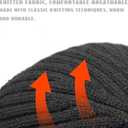 Cozy Head Beanie for Men - Winter Beanie with Brim and Ear Flaps, Outdoor Warm Fleece Lined, Ear-Covered Woolen, Fleece-Lined Knitted Hat for Cold Weather Black