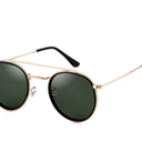 Retro Round Polarized Sunglasses UV400 Double Bridge Circle Sun Glasses PH2227