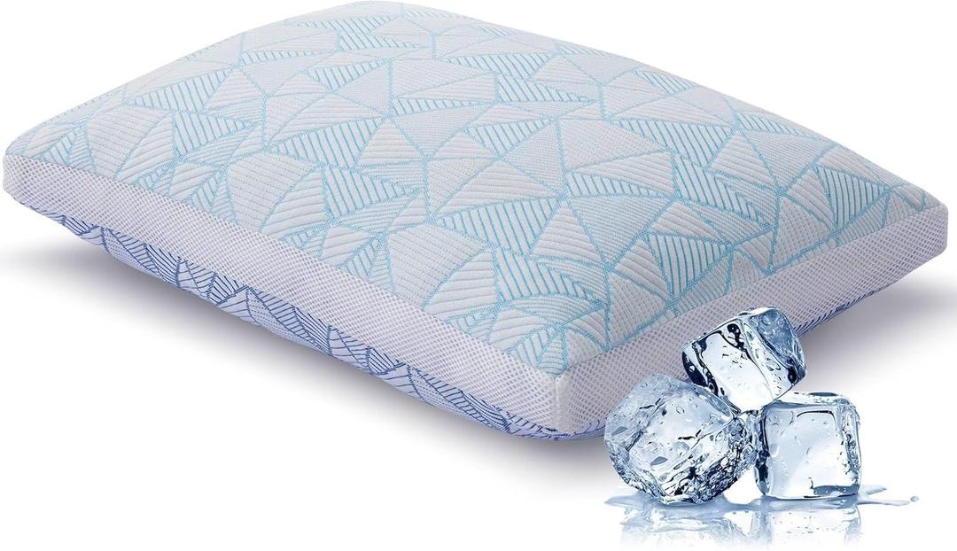 Cotelovo Shredded Memory Foam Cooling Soft Bamboo Viscose Pillow Adjustable Hypoallergenic Hotel Quality Pillow for Stomach, Back or Side Sleeper, Oeko-TEX Certified King Size (King 1 Pack)