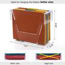 DINGHUO Hanging File Organizer, Letter Size Acrylic Hanging File Folder Frame, Portable File Holder Storage Rack for Desk Home Office or Cabinet - 1 Pack