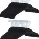Amazon Basics Space Saving Slim Velvet Non-Slip Clothes Hangers for Closet Organization, Black, 100-Pack