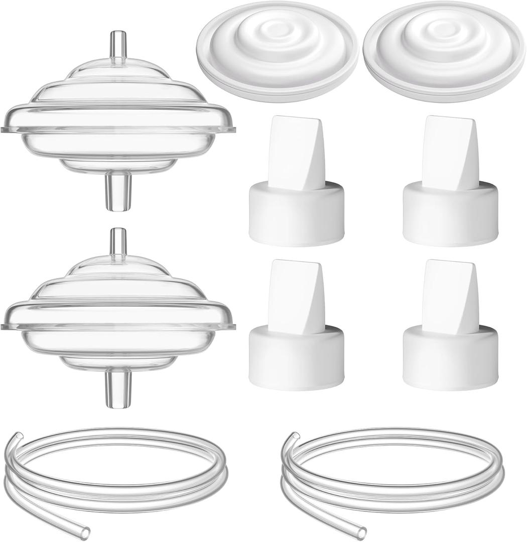 Breast Pump Parts for Spectra, Replace Duckbill Valves Tubes Backflow Protector Membrane for Spectra S1 S2 9 Plus Synergy Gold Breast Pump Replacement Accessories,10PCS (10 Pieces Set)