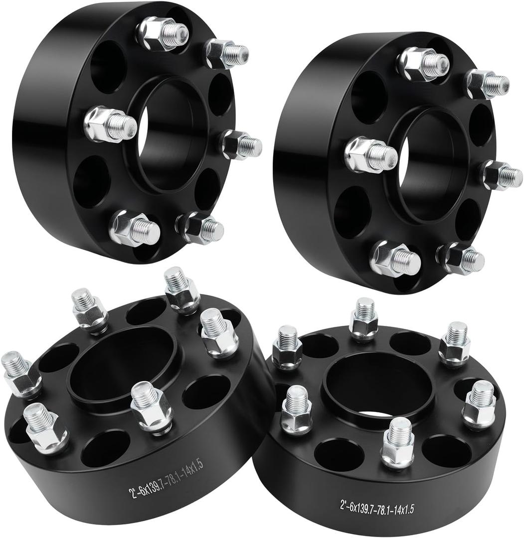 2'' Hubcentric Wheel Spacers PCD 6x5.5 fit for 99-25 Silverado 1500 4 pcs