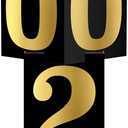 Beistle Foil 2025 Column Stand-Up NYE Decoration, New Years Eve Party Supplies Event Prop, Graduate Photo Booth Backdrop for Milestones, 3' 9" x 12", Black/Gold