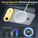 PinLiSheng 4 in 1 Magnetic for iPhone Air Case [with 1X Screen Protector, Braided Cable, Removable Lens Case] [Mil-Grade Drop Protection] Shockproof Slim Translucent Matte Protective Phone Case, Blue
