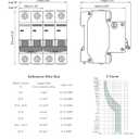 2 x Manual Transfer Switch, 63 Amp 120V/240V AC Dual 2-Pole DIN Rail Mount RV Transfer Switch, Single-Side Interlock Circuit Breaker MTS D2P C63