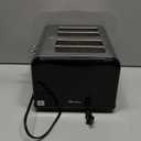 4 Slice Toaster Touch Screen, Stainless Steel Toasters Digital Timer, Dual Control Panel Toasters, 8 Shade Settings 6 Bread Types for Bagel, Cancel, Defrost 1650W, Black