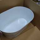 Beverage Tub Bucket Large Capacity Galvanized Ice Bucket Double Handle Drinkware for Party, Home Gathering, White