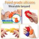 24pcs Various Fruit Shapes Textures Fidget Toys Sensory Stone for KidsTextured Soft Worry Stone for Autism Kids Calming Fidget Stress Toys for Students Anxiety Relief Small Prizes Fidget Toys